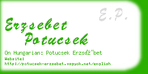 erzsebet potucsek business card